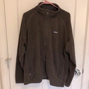 Patagonia Mens XL knit full zip jacket in earthy brown
